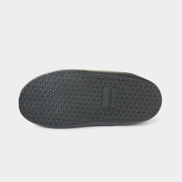 Black Puffer Slipper sole view