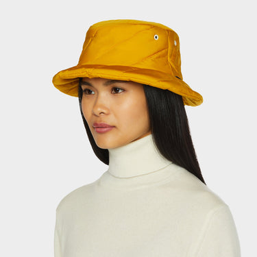 Mustard Yellow Abbott Bucket side view on model