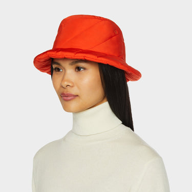 Mustard Yellow Abbott Bucket side view on model