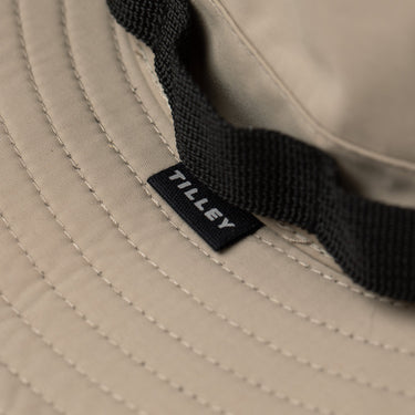 Taupe Recycled Utility Hat logo close up