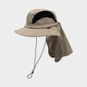 Taupe Ultralight Cape Sun Hat side view