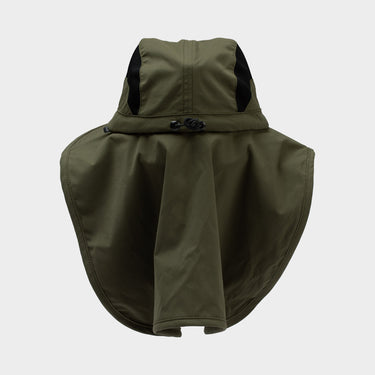 Olive Ultralight Cape Sun Hat back view