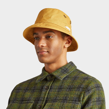 Vintage Gold The Iconic T1 Bucket Hat side view on model