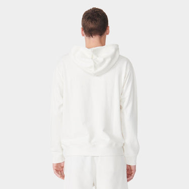 Off White Men's Organic French Terry Hoodie back view on model