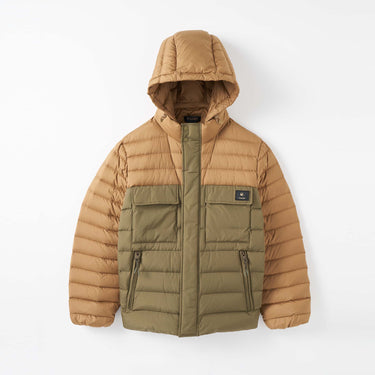 Dark Khaki 2 Tone Puffer Men front view