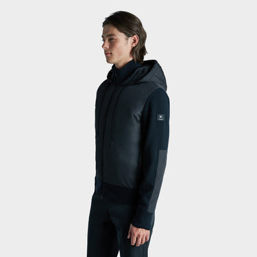 Black Alpine Hoodie side view on model