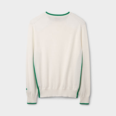 Off White Men's Colour Block Crew Sweater back view