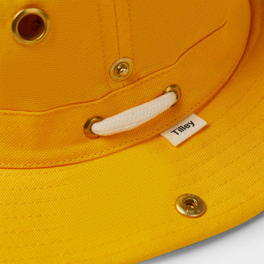 Yellow T3 Cotton Duck Hat  logo close up