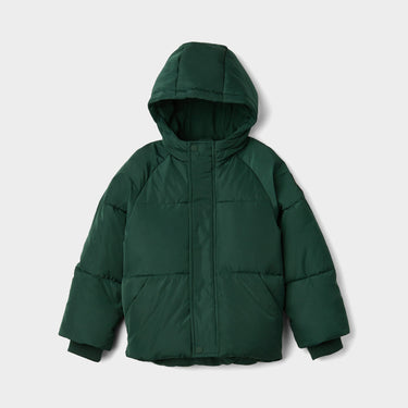 Green Kids Alpine Puffer front view