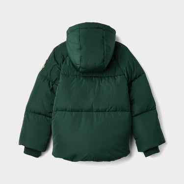 Green Kids Alpine Puffer back view