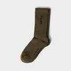 Khaki Green Merino Wool Blend Outdoor Sock side view