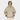 Taupe Packable Quilted Anorak front view on model hood on