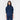 Dark Blue Women's Organic French Terry Quarter Zip front view on model